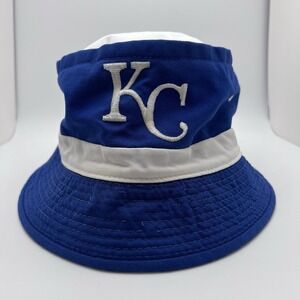 Kansas City Royals Rain Bucket Hat Men's Women's‎ XL Blue White Vintage